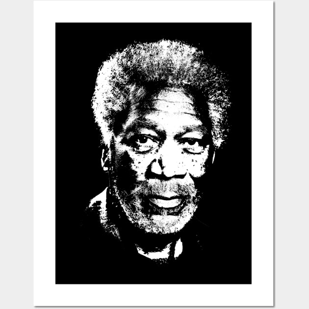 Morgan Freeman Portrait Pop Art Wall Art by phatvo